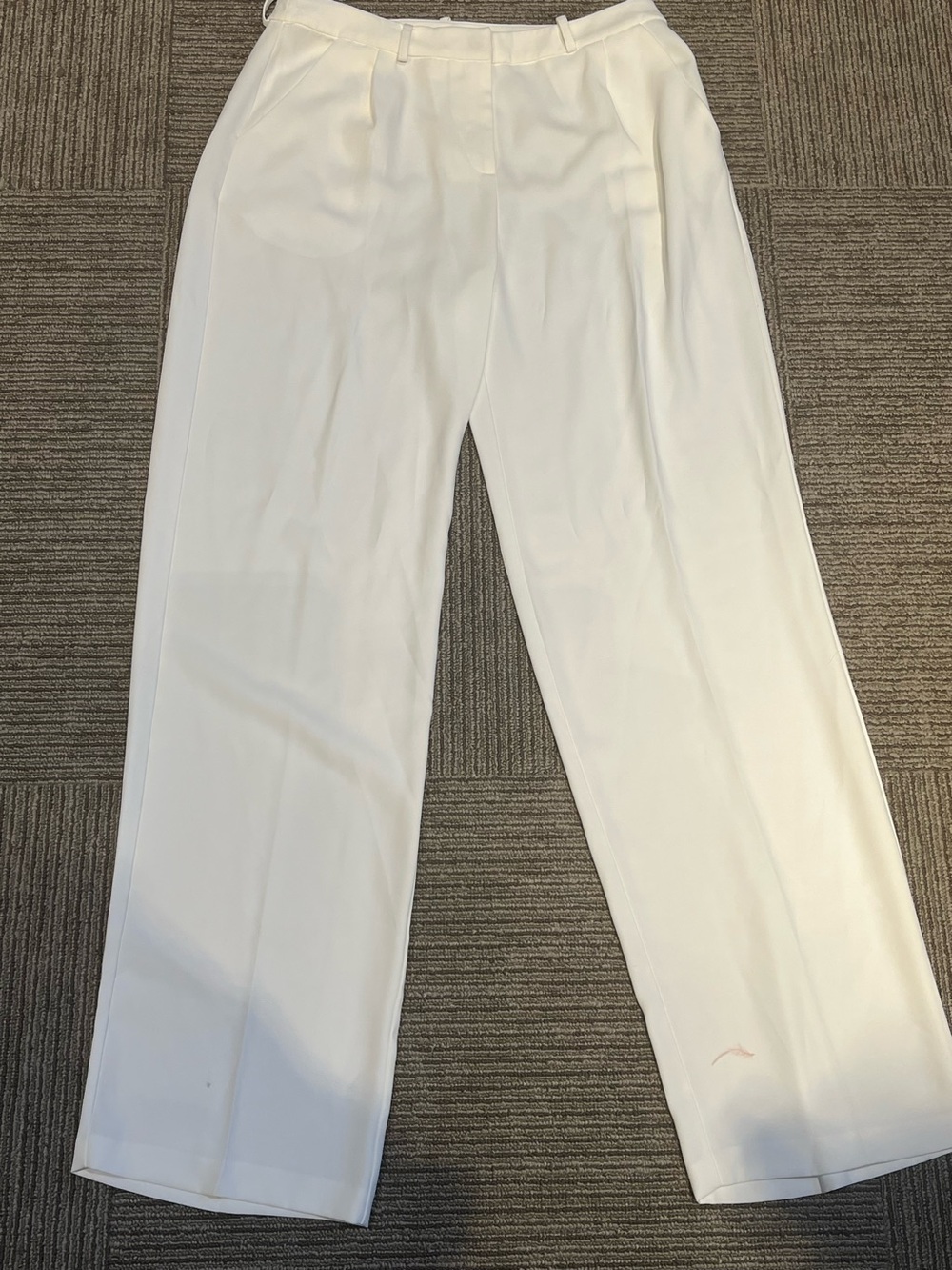 White Pleated Dress Pants